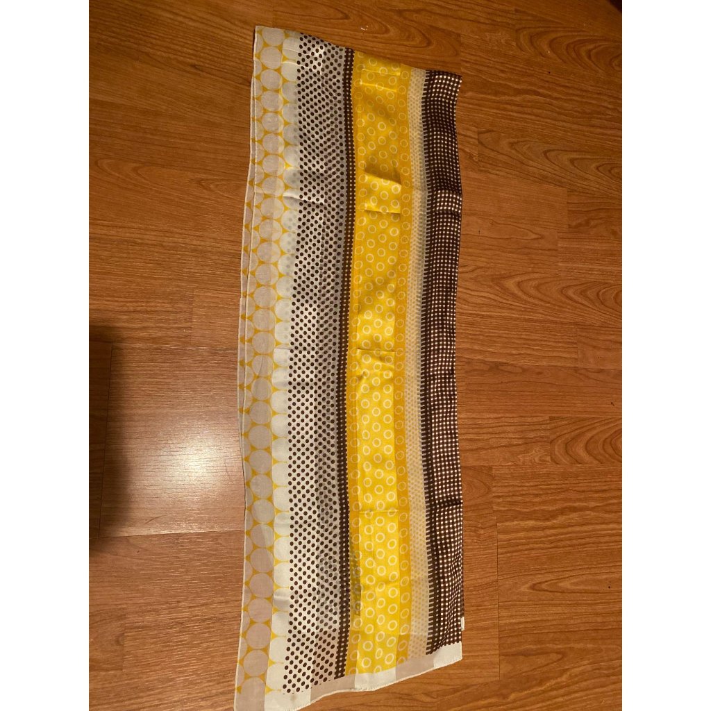 Jones New York 100 Silk Yellow Scarf Stunning